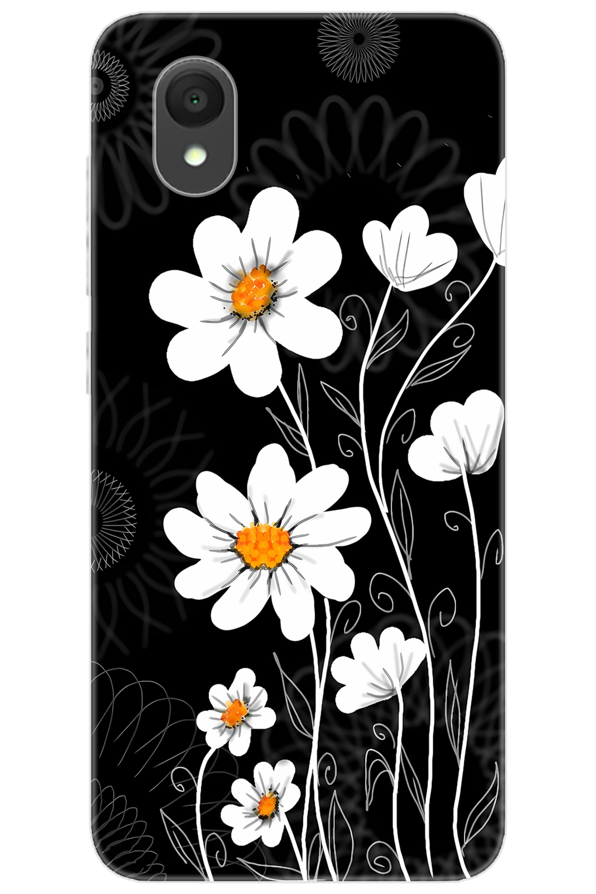 Alcatel 1 2021 (5033F) Compatible Sheath Pattern Printed Silicone Daisy NGO:693 CP-95tEJKv