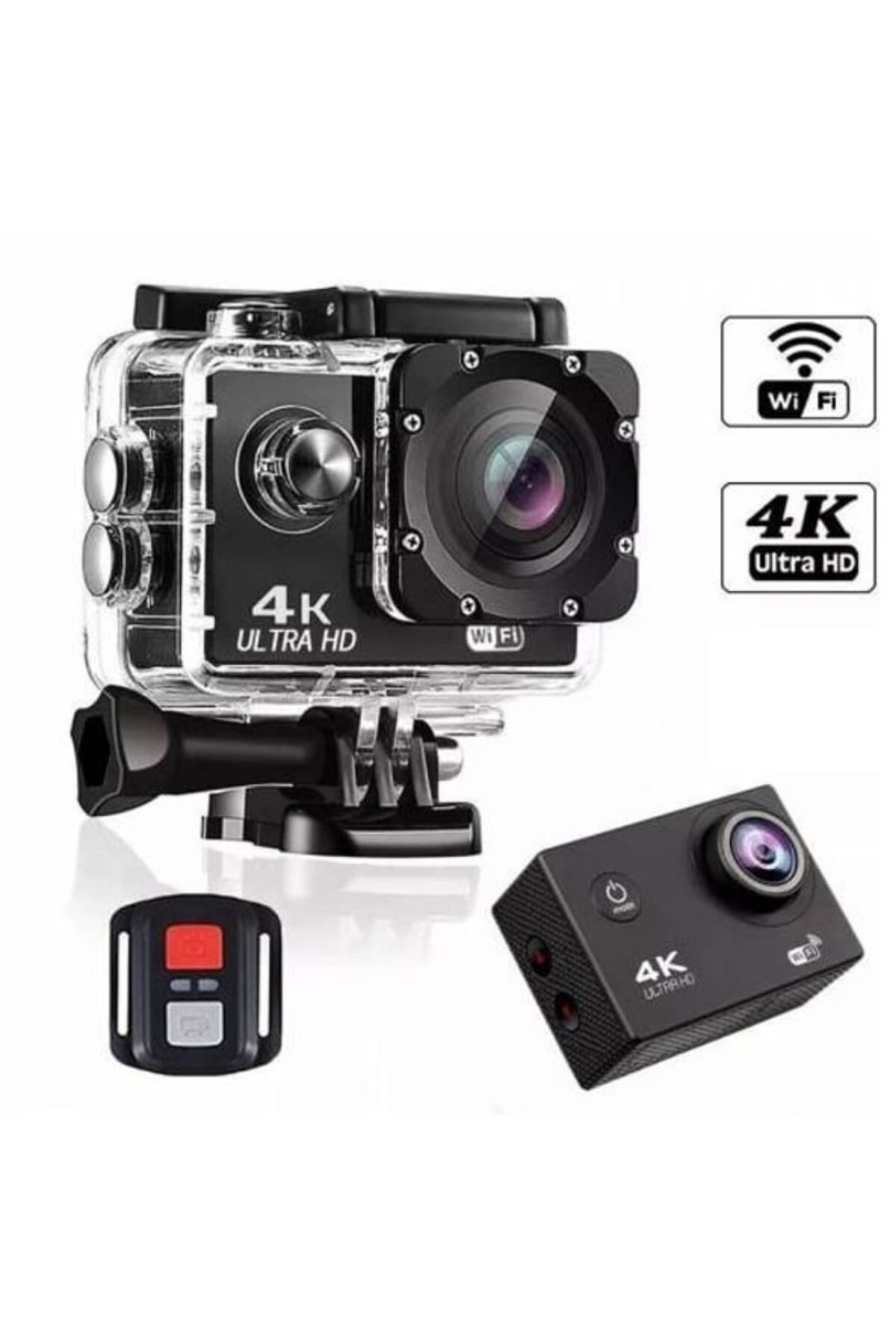 newdaki 4K WIFI Ultra HD Ful Aparatlı Aksiyon Kamera Kumandalı