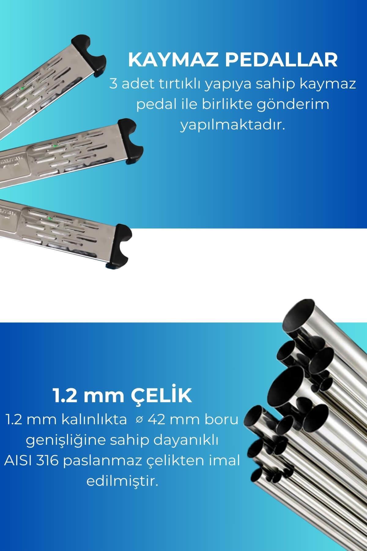 AISI 316 Çelik Havuz Merdiveni MU-315 Model 4