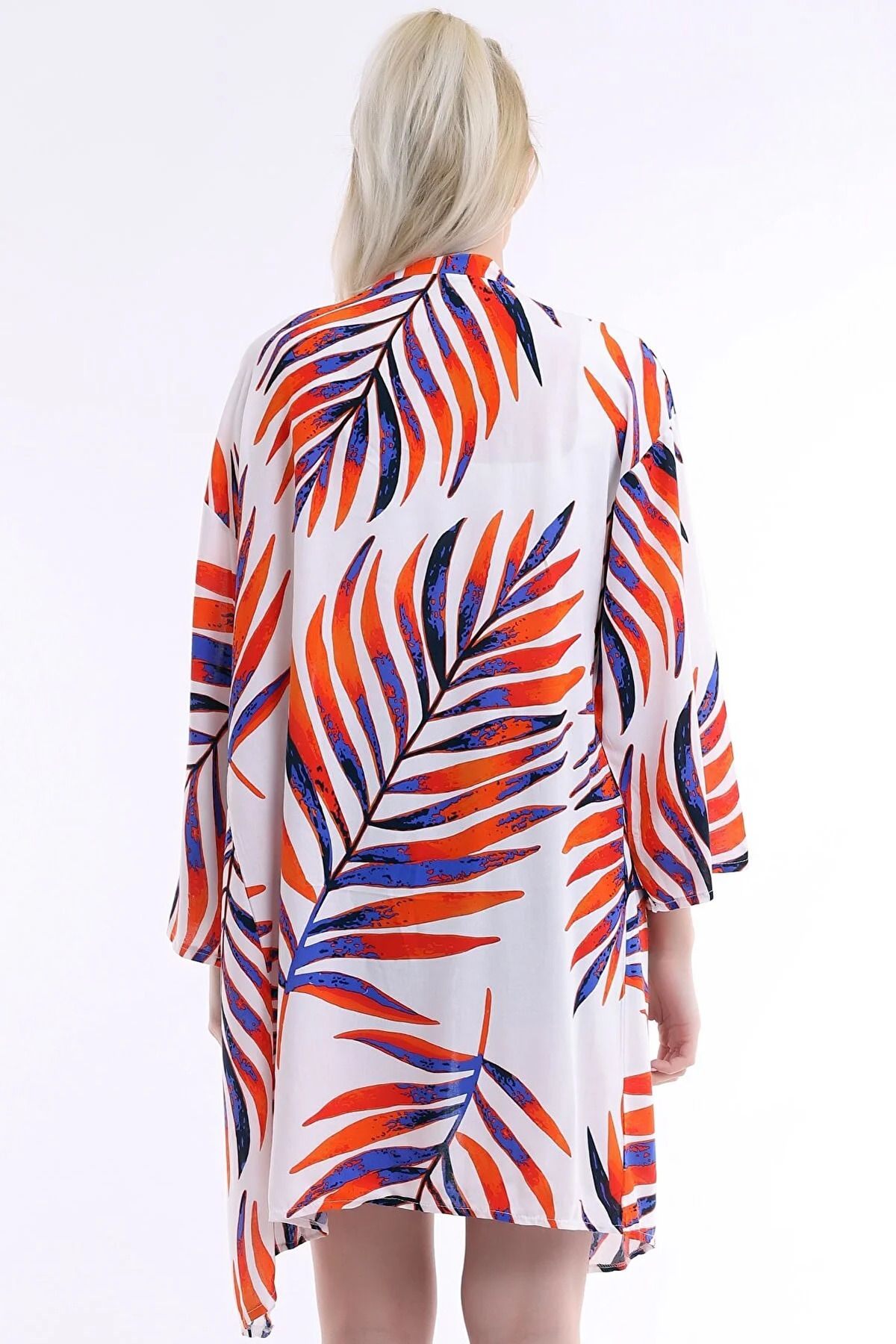 Select Moda-كيمونو طويل منقوش للنساء 7