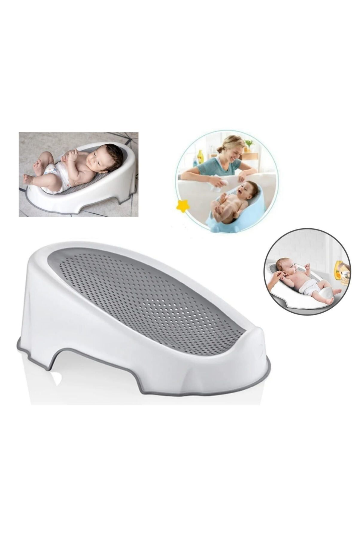 YOGH Bebek Banyo SETİ Katlanır Küvet Seti Bebek Banyo Takımı FİLELİ Katlanabilir Küvet SET 6 parça fotoğrafı 4 (önizleme)