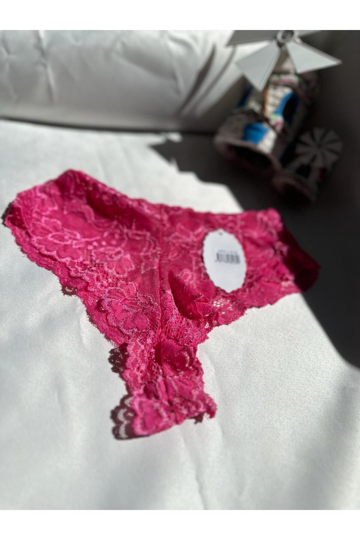 F.K-Pink Fuchsia Lace Panties 2