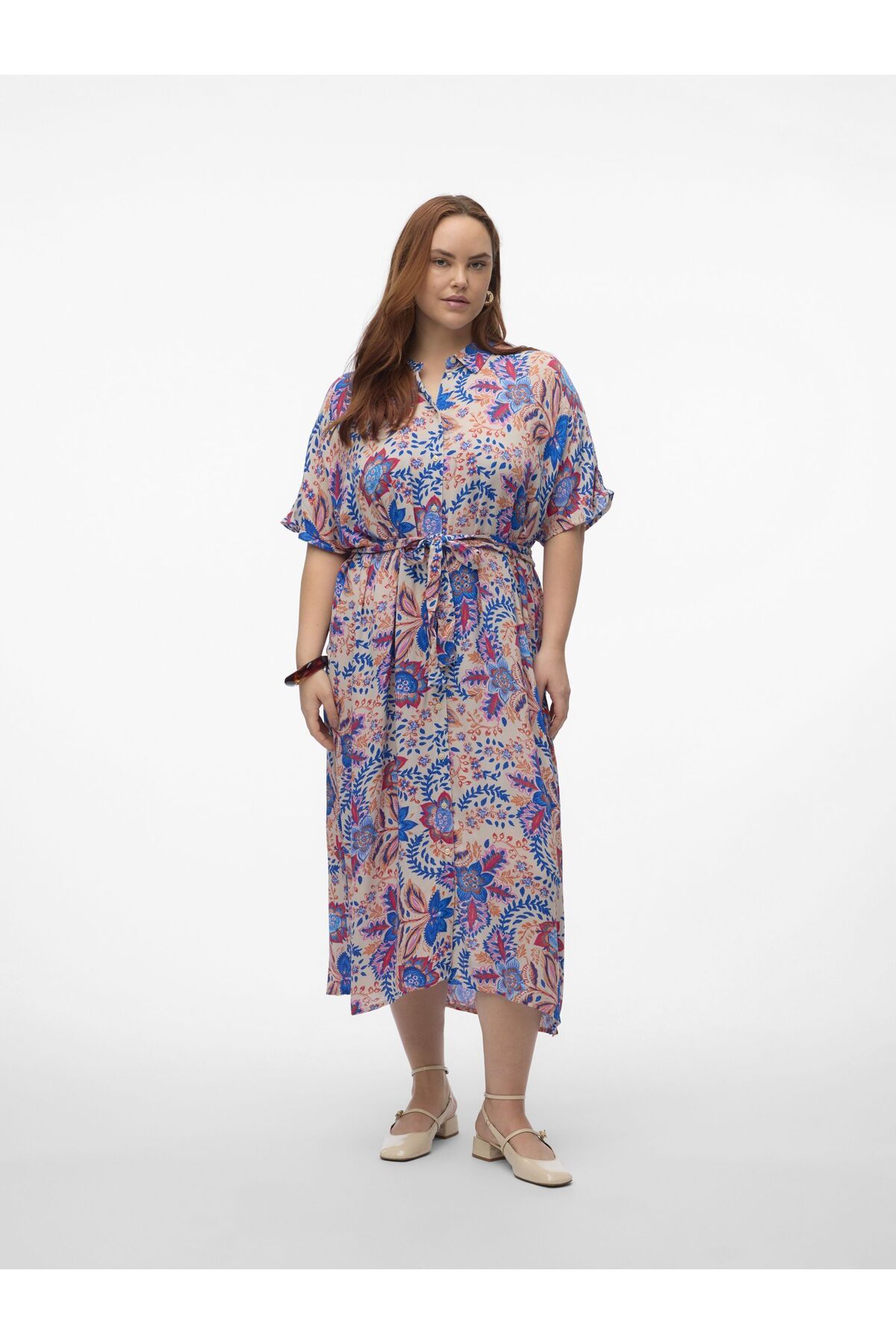 Veromoda Curve-Kleid VMMENNY Langes Kleid 4
