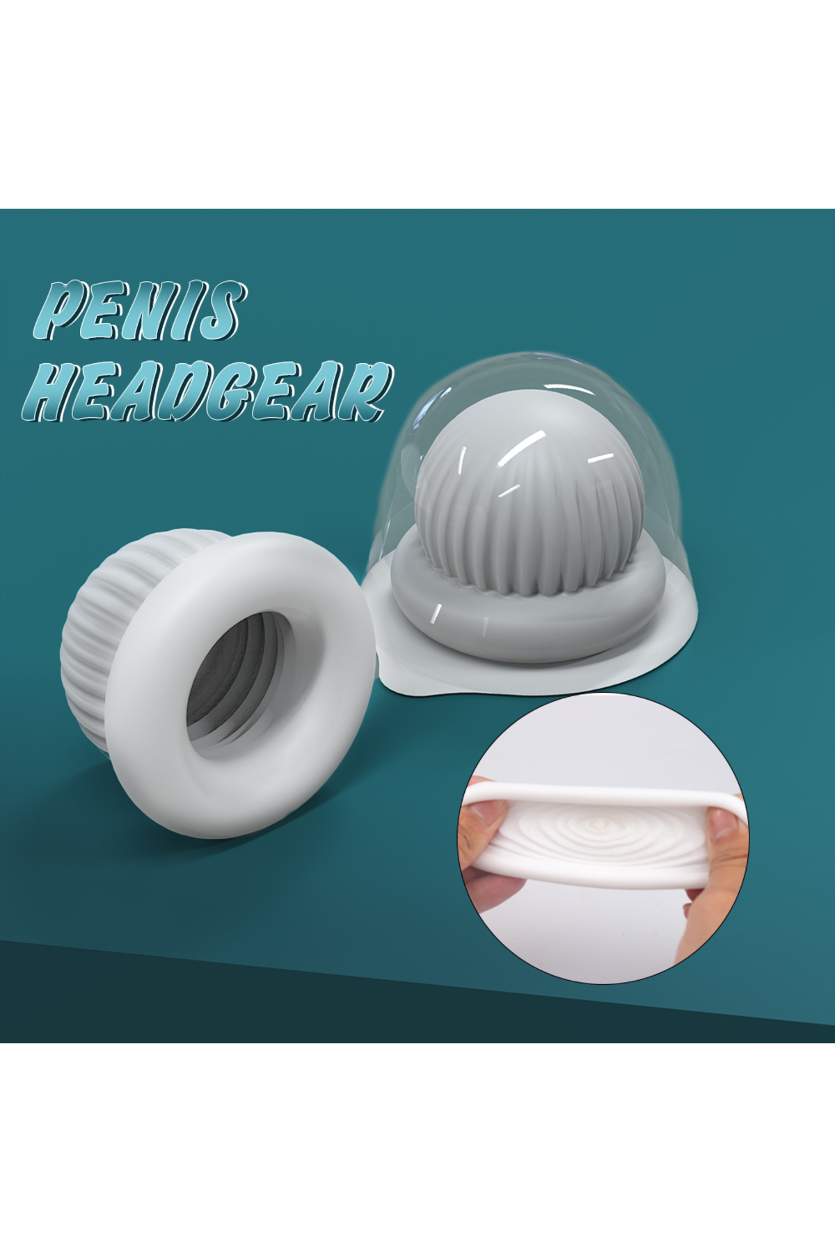Jelly 3 Çok Kullanımlı Prezervatif Tırtıklı Silikon Penis Başı Kılıfı 4