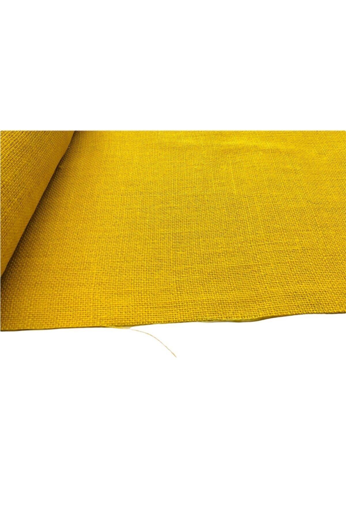 Jute Fabric Burlap Cross Stitch Straw Fabric 48x100 Cm Yellow