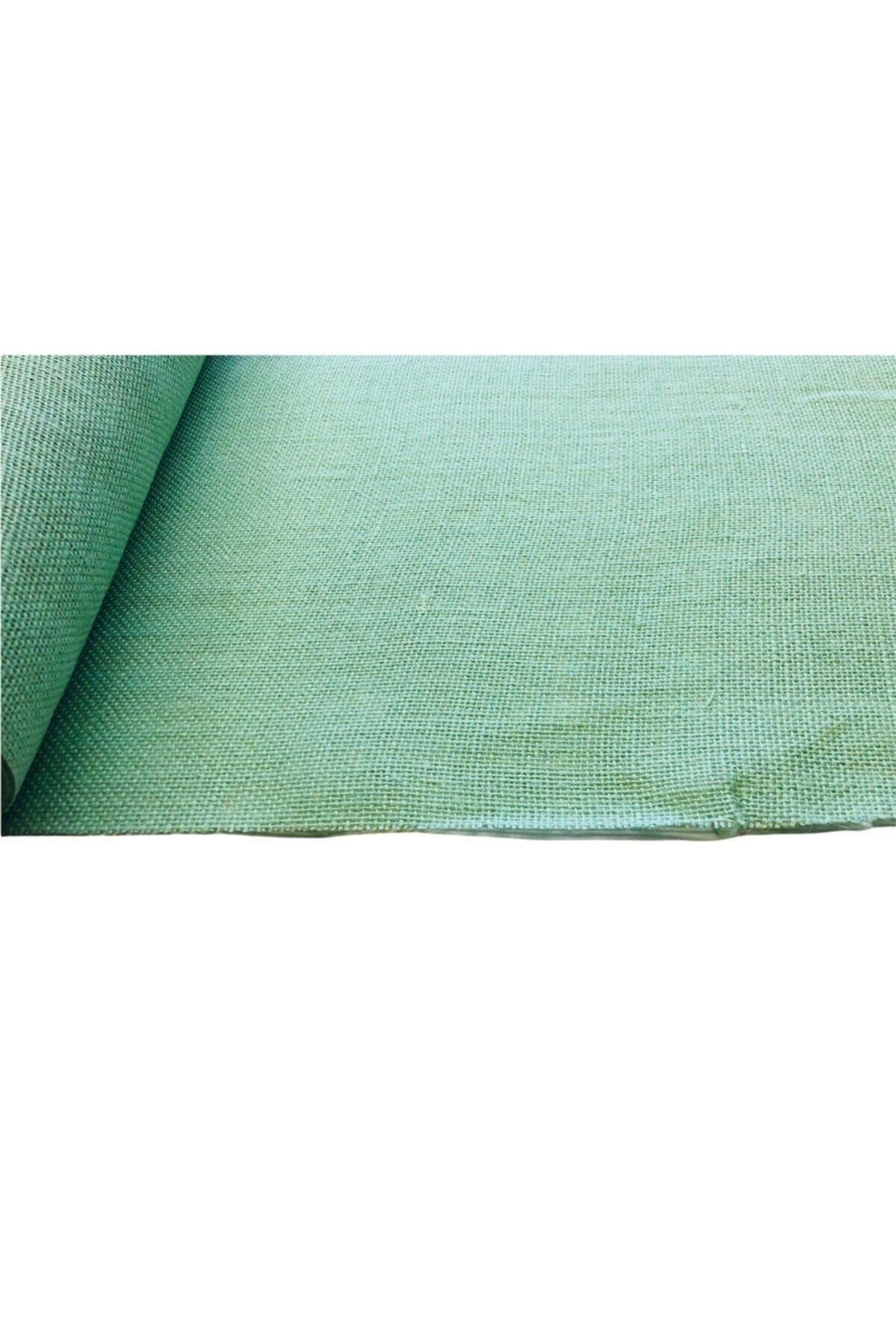 Jute Fabric Burlap Cross Stitch Straw Fabric 48x100 Cm Nile Green