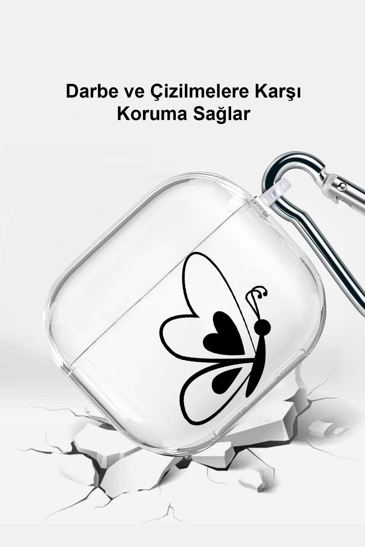 PrintiFy-3.Transparent Silicone Case with Butterfly Design Compatible with Generation 2