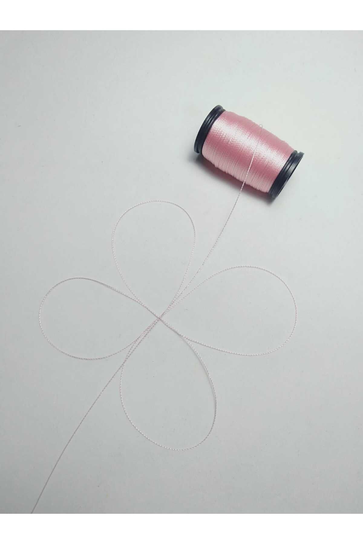 60 Metre İnci Pembe Renk Kum Boncuk Ipi Boncuk İşleme İpi Miyuki Ipi