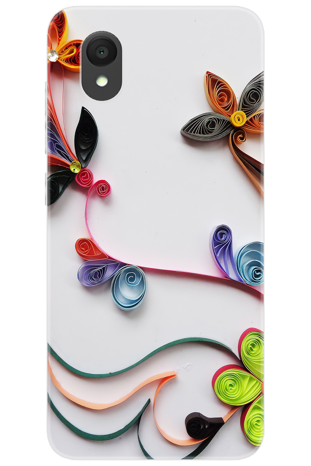 Alcatel 1 2021 (5033F) Compatible Sheath Pattern Printed Silicone Flower Pattern NGO:220 CP-4SClr70