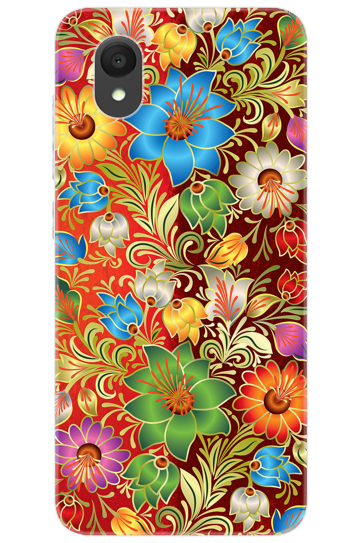 Alcatel 1 2021 (5033F) Compatible Sheath Pattern Printed Silicone Flowers Series NGO:532 CP-9TA3J86