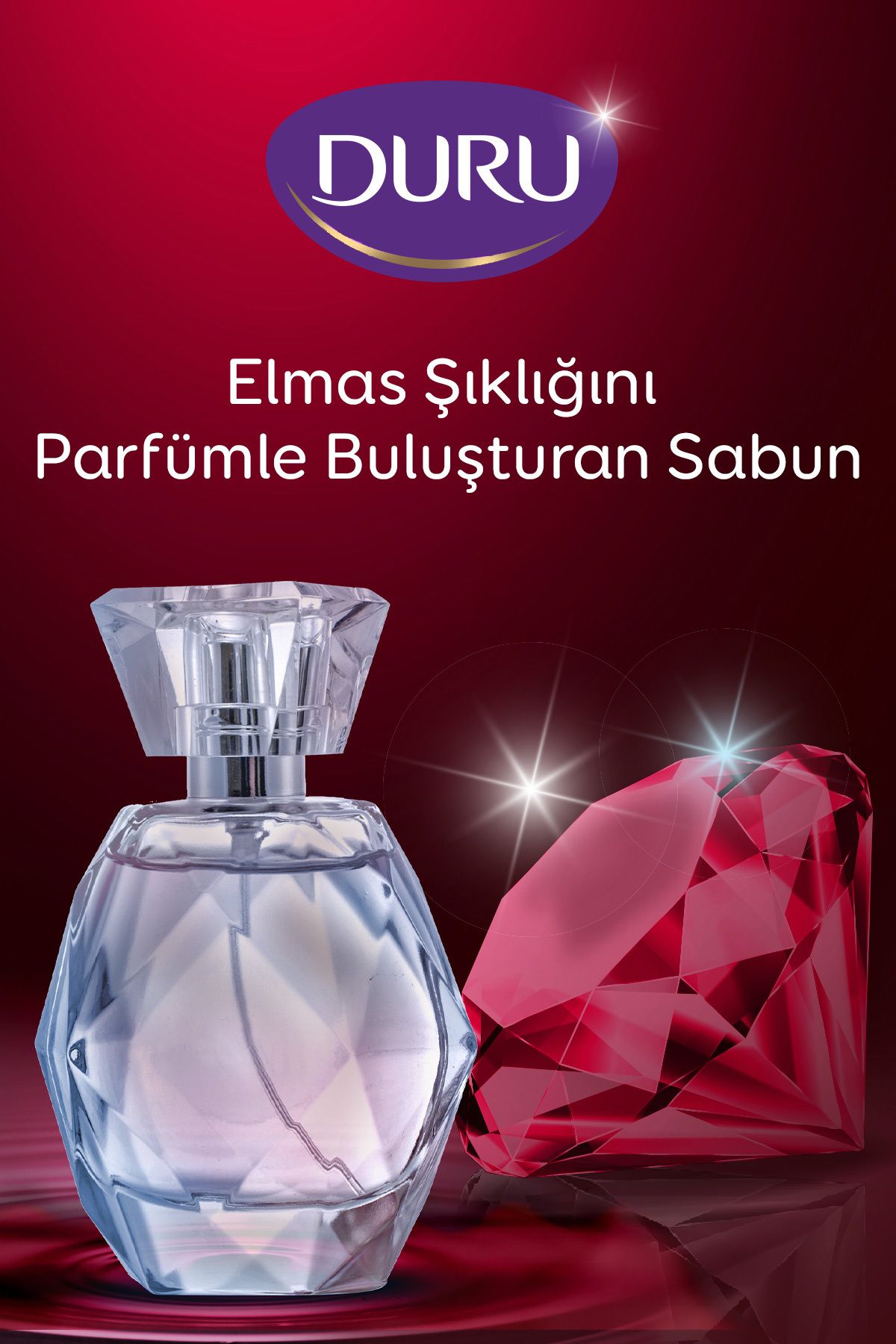 صابون زیبایی الماس قرمز 16 تکه سری Diamonds 4x360 گرم Duru