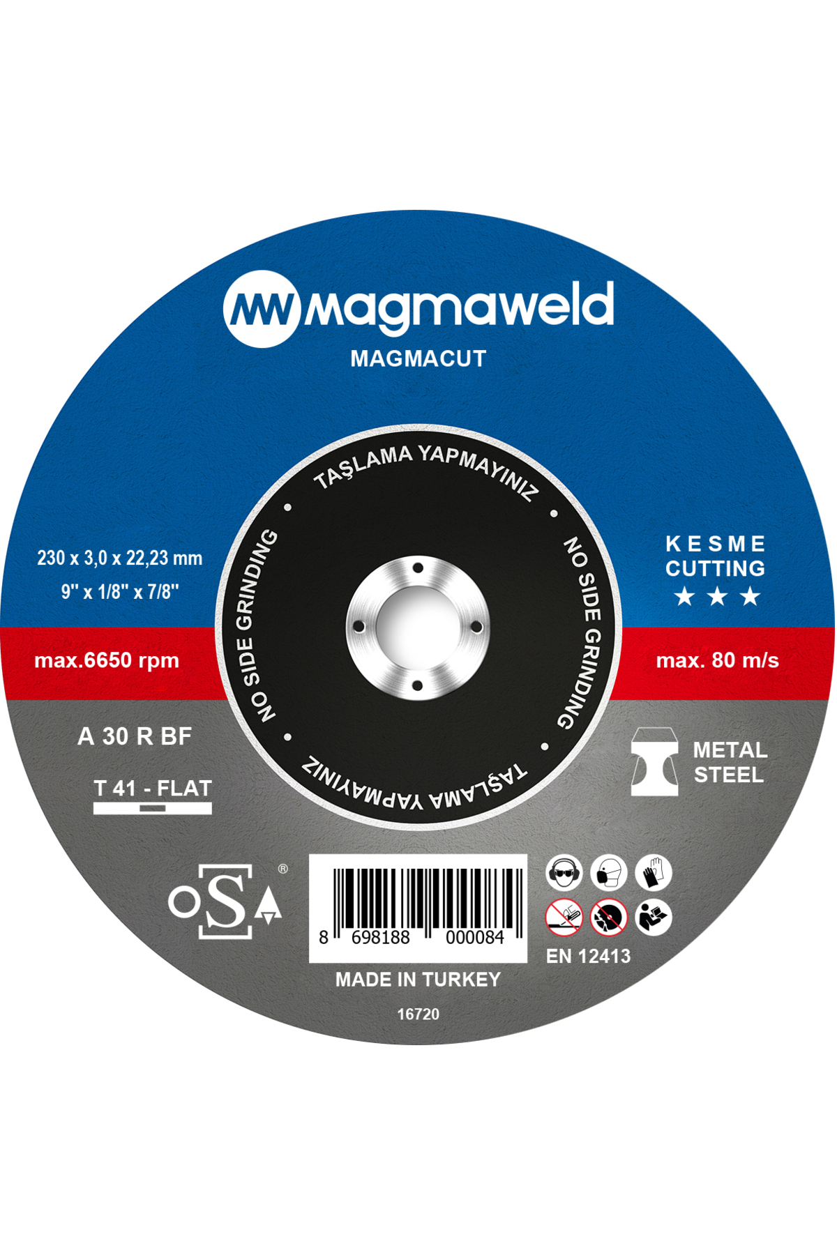 Magmaweld Magmacut 115*1.0*22 Kesme Taşı