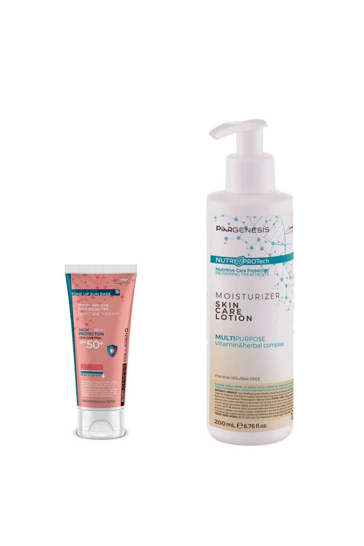 کرم ضد آفتاب صورت Illuminating Tone Even SPF 50، 40 میلی لیتر + لوسیون مرطوب کننده پوست 200 میلی لیتر — 8699691130918