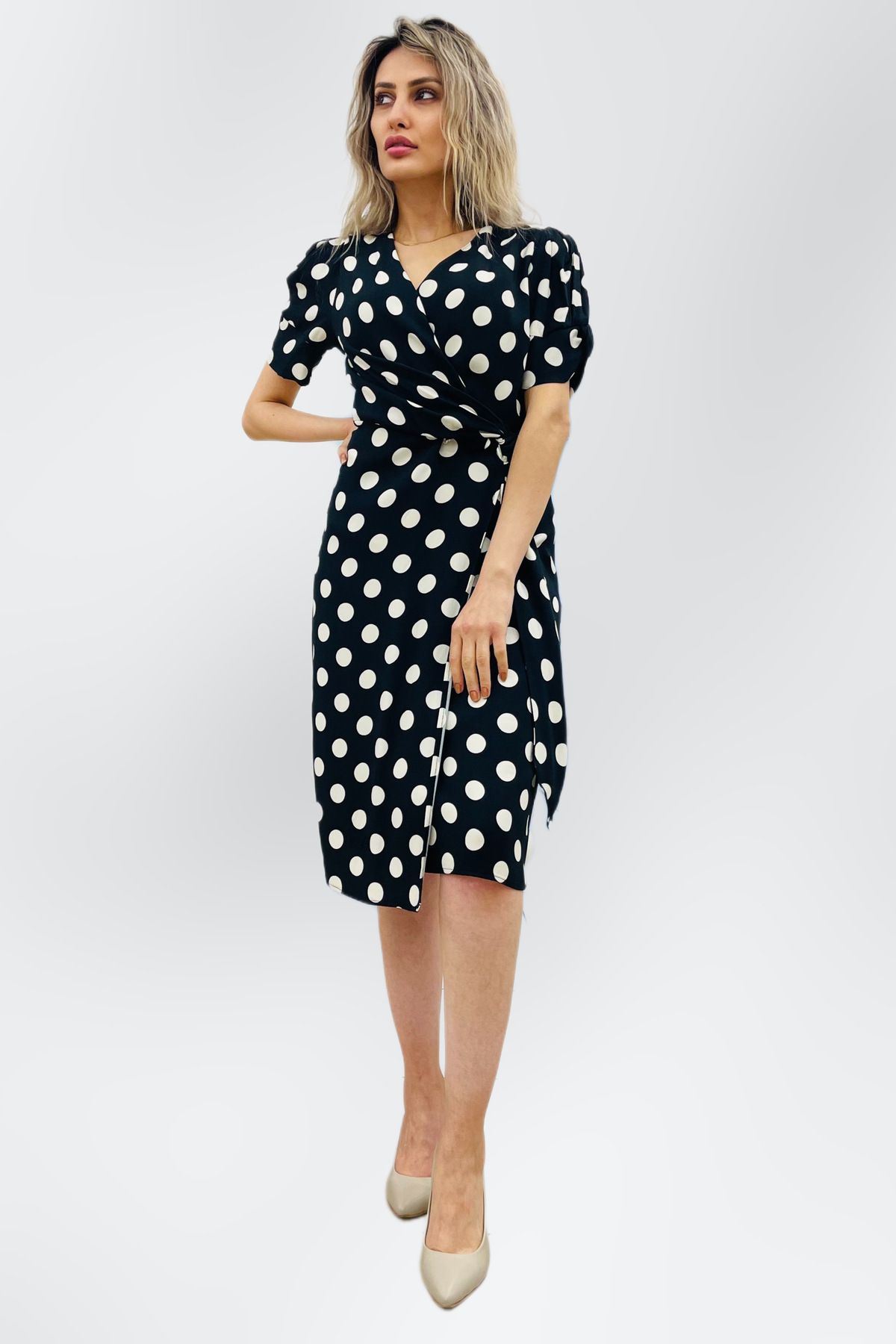 FEVER-Polka Dot Women's Dress 16078-24 3