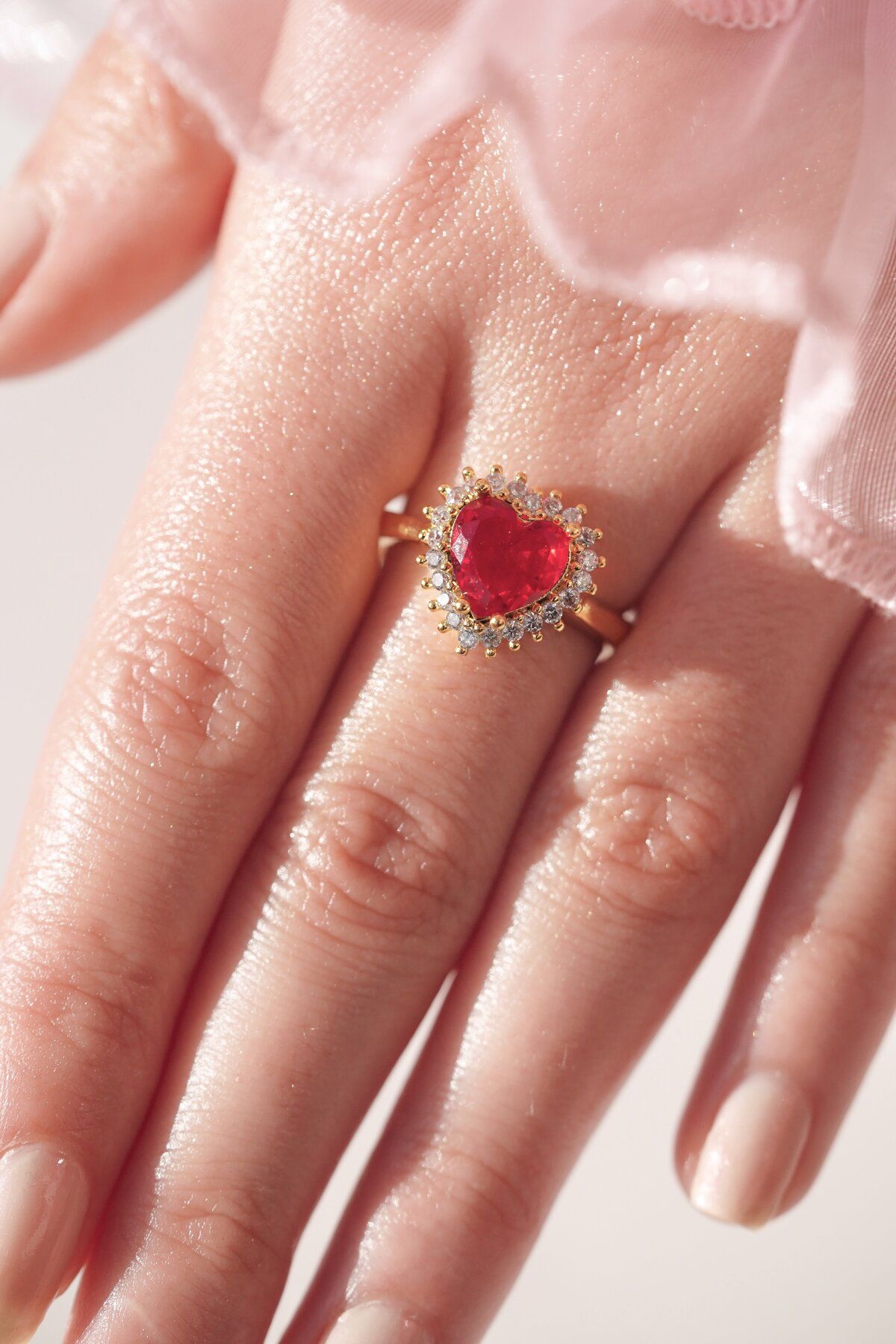 AŞIK ACCESSORIES-Taylor Swift Red Heart Ring "I Bet You Think About Me" 2