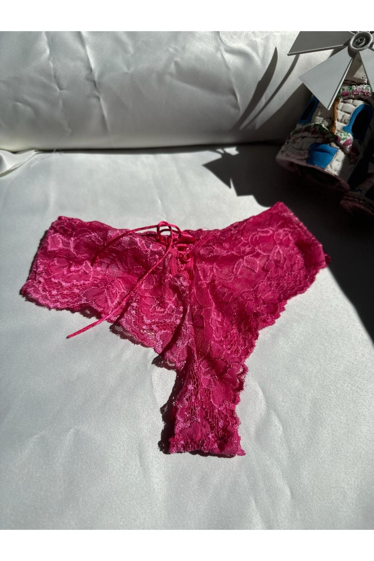 F.K-Pink Fuchsia Lace Panties 5