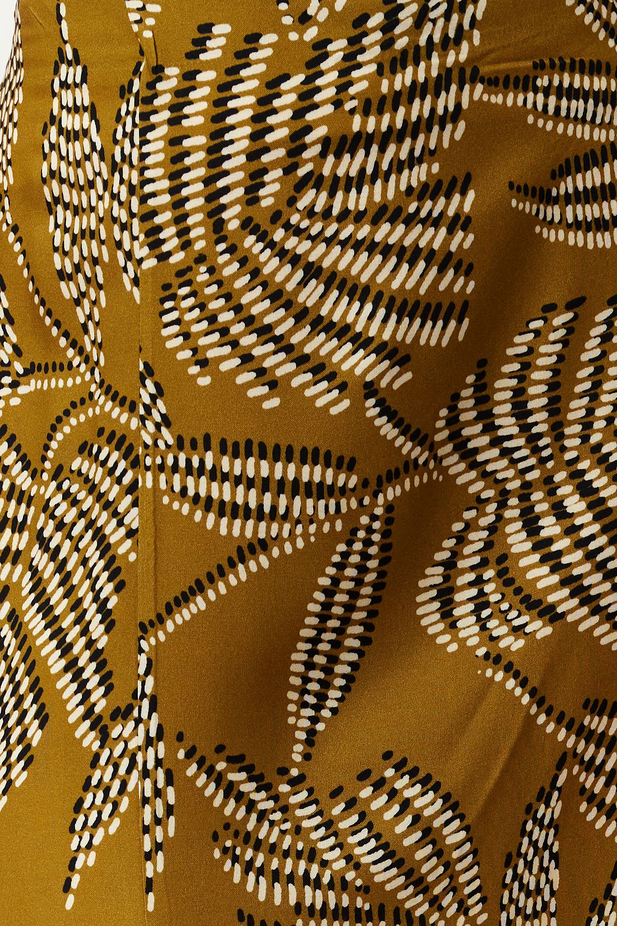 Trendyol Collection-Világos khaki hasított mintás viszkóz szövet Maxi szövött szoknya TWOSS24ET00188 5