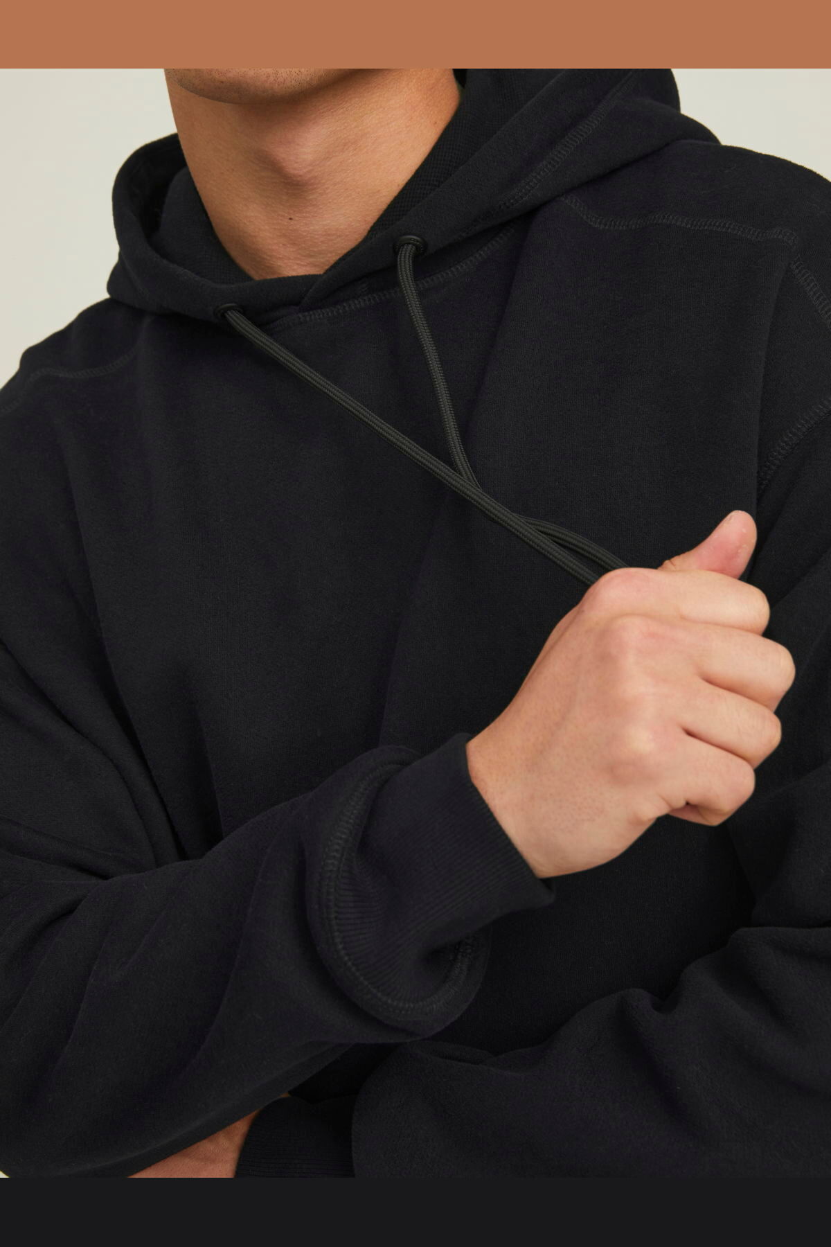 سویشرت مردانه مشکی جک اند جونز | 12216342 اورجینال - تصویر 7