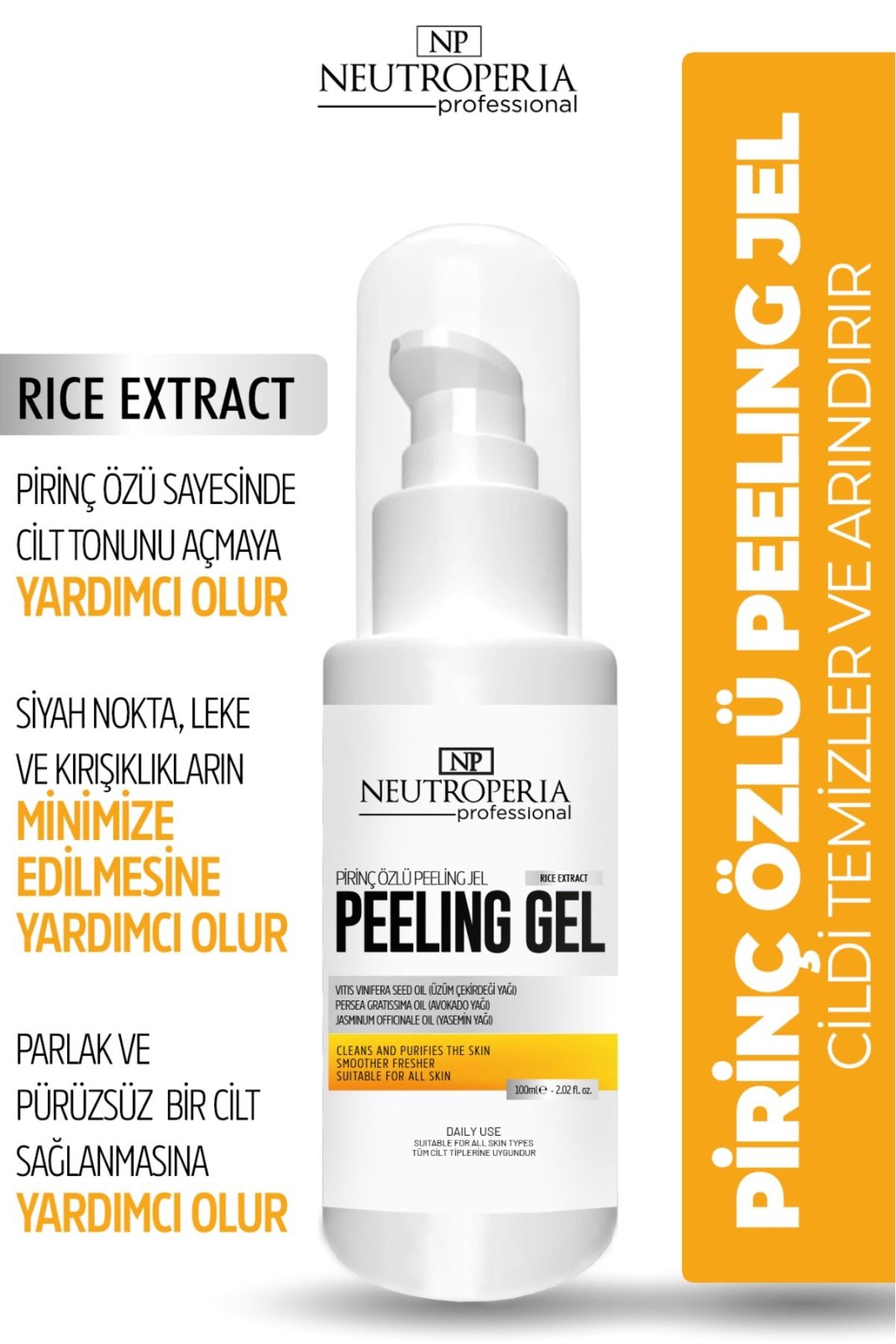 اسکراب صورت تصفیه چرمی مرده لایه برداری برنج NEUTROPERIA