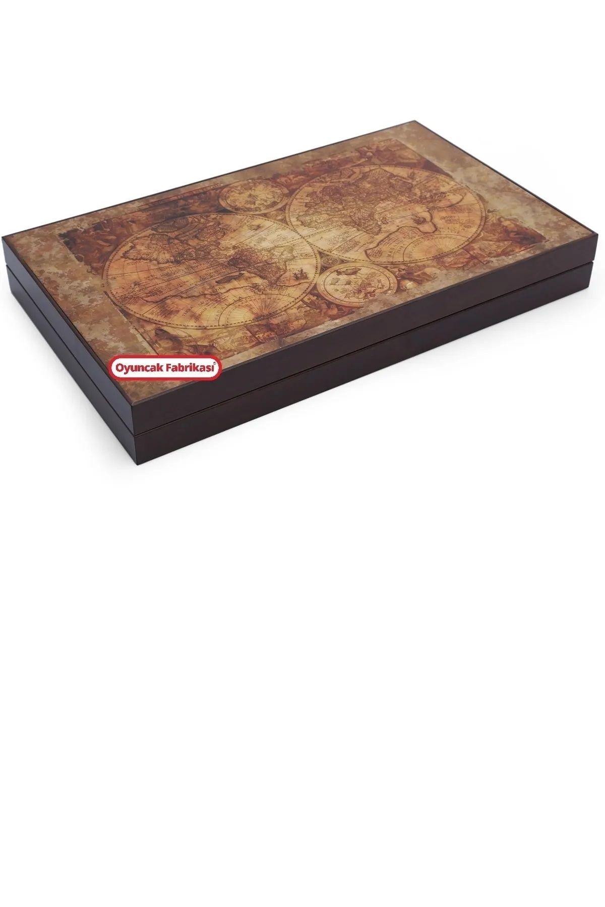 Miajima-Trend Map Patterned Backgammon Set Large Size Backgammon with Checker Chamber 3