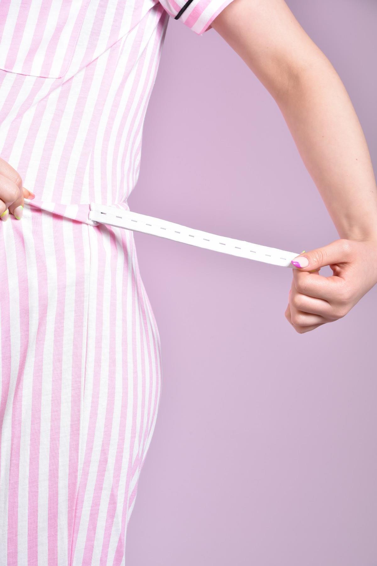 LİKAPA Likapa Penye Önden Düğmeli Hamile Lohusa Kısa Kol Pijama Takımı ,%100 Cotton fotoğrafı 4 (önizleme)