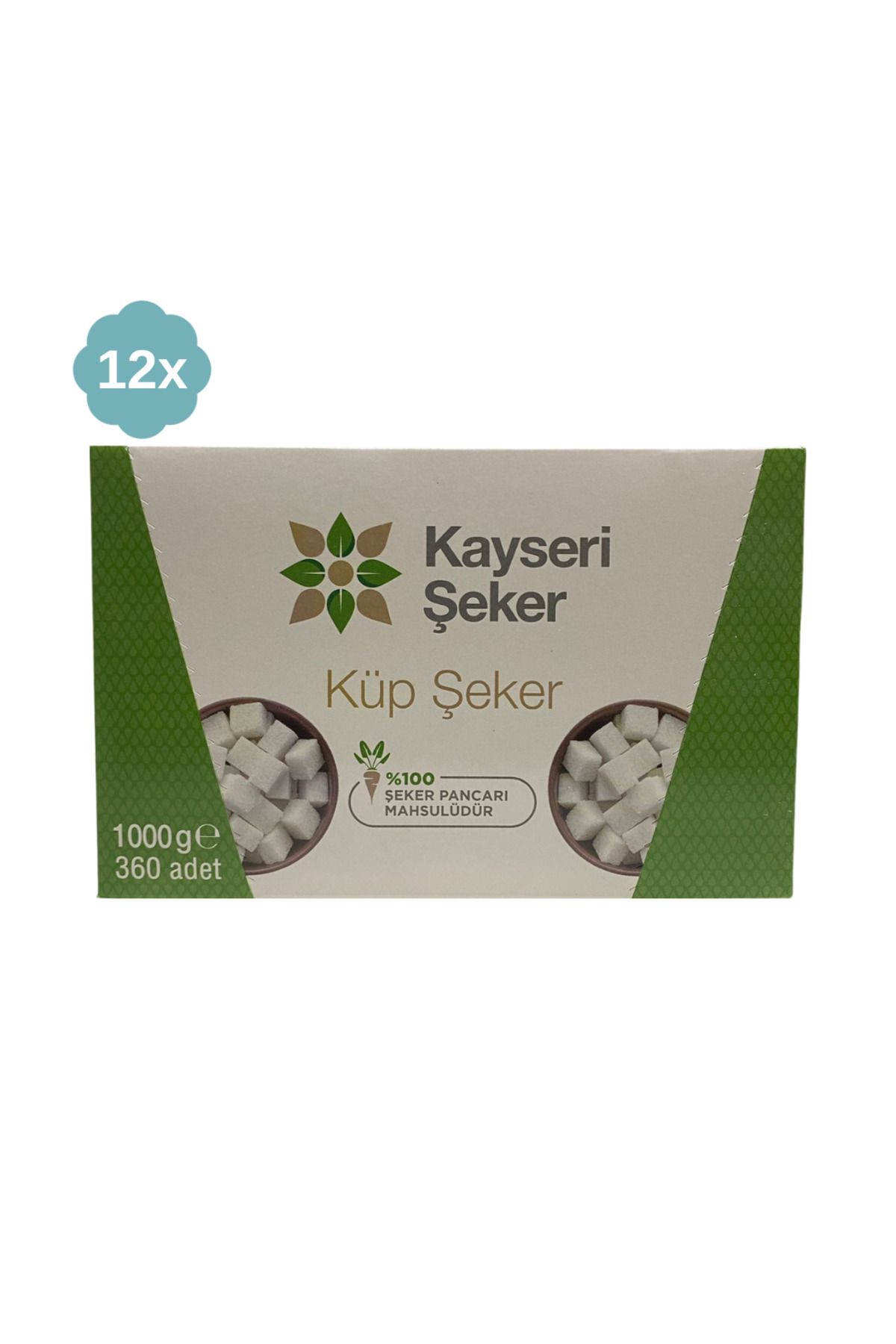 Kayseri Şeker Küp Şeker 1000 gr x 12 Adet
