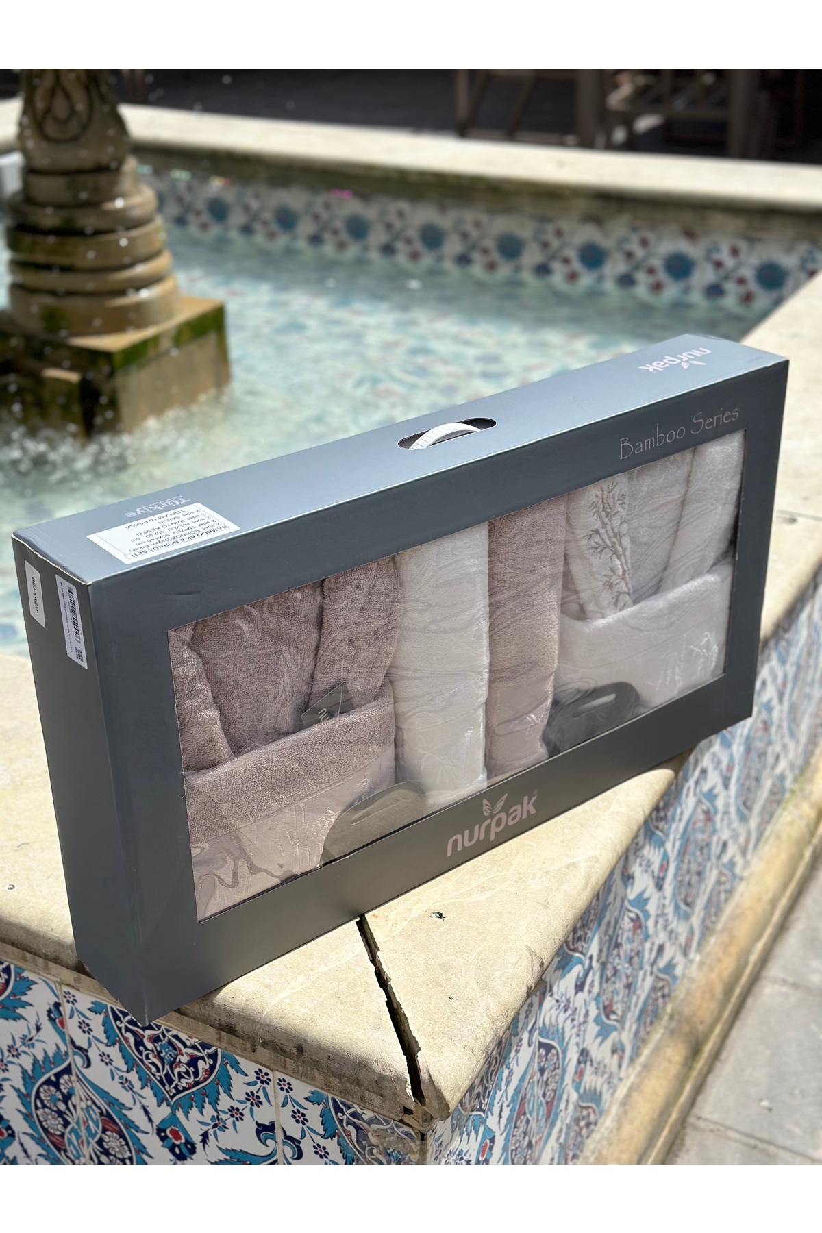 حوله پالتویی زنانه آبی نورپاکNurpak | G34R7NV8CX اورجینال - تصویر 5