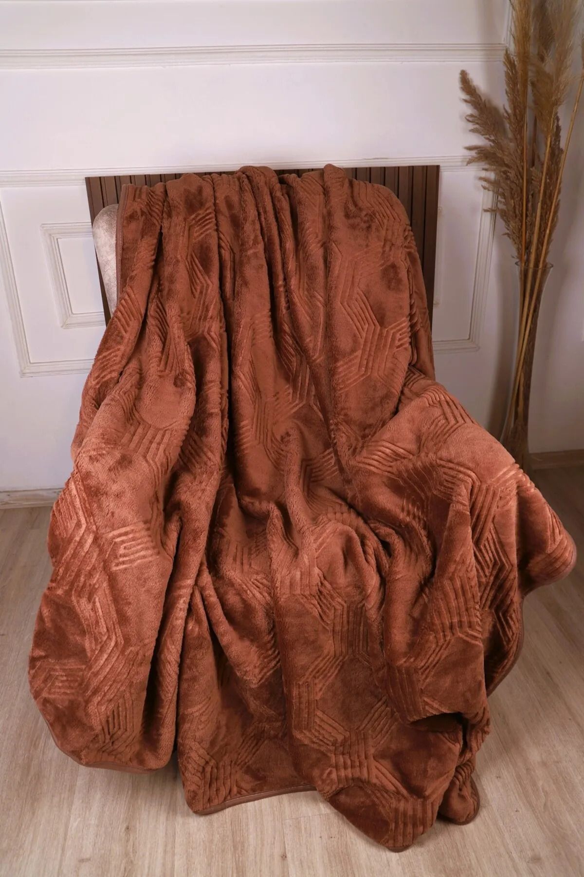 پتوی یک نفره چند رنگ یتو مرسوم مد روز Deco L Brown Tk Y  Özdilek