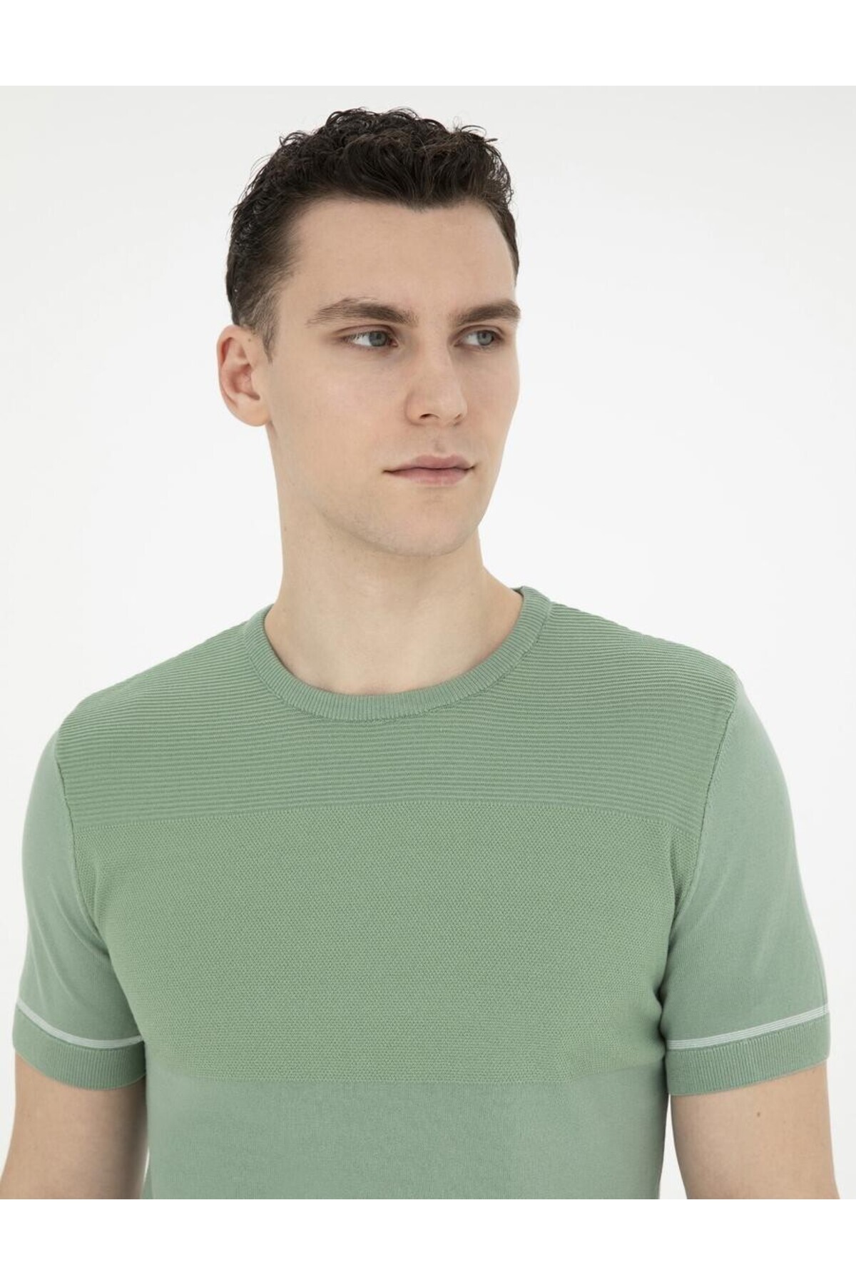 پلیور پیر کاردین مردانه تریکو خاکستری  راسته Slim Fit/اسلیم فیت    Slim/اسلیم فیت  | Pierre Cardin G021SZ0TK.000.1848609.VR033 - تصویر 3