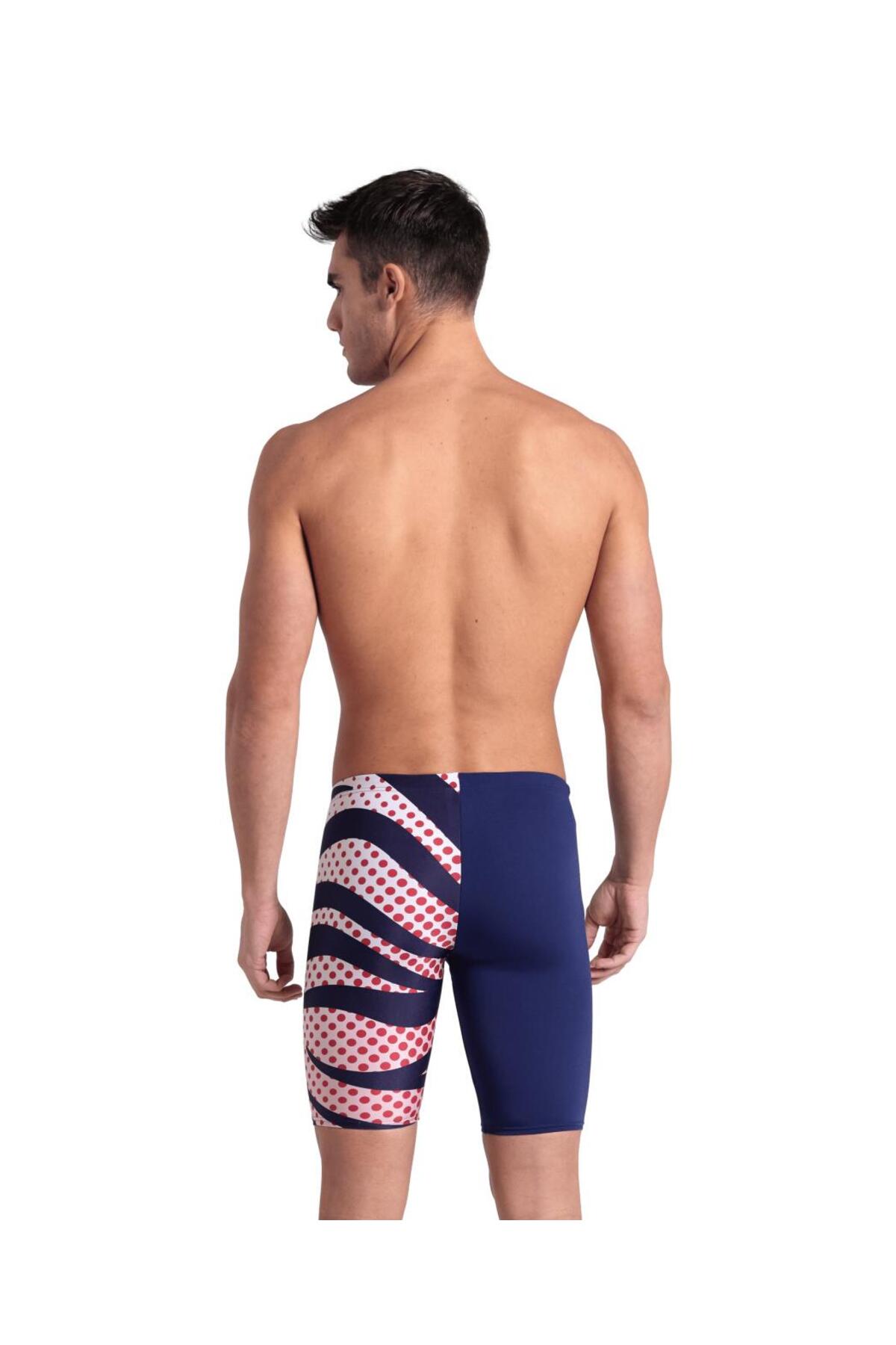 مایو شنا آرنا مردانه  آبی سرمه ای پوشاک ساحل طرح دار      Beachwear | ARENA 7236710 TR - تصویر 6