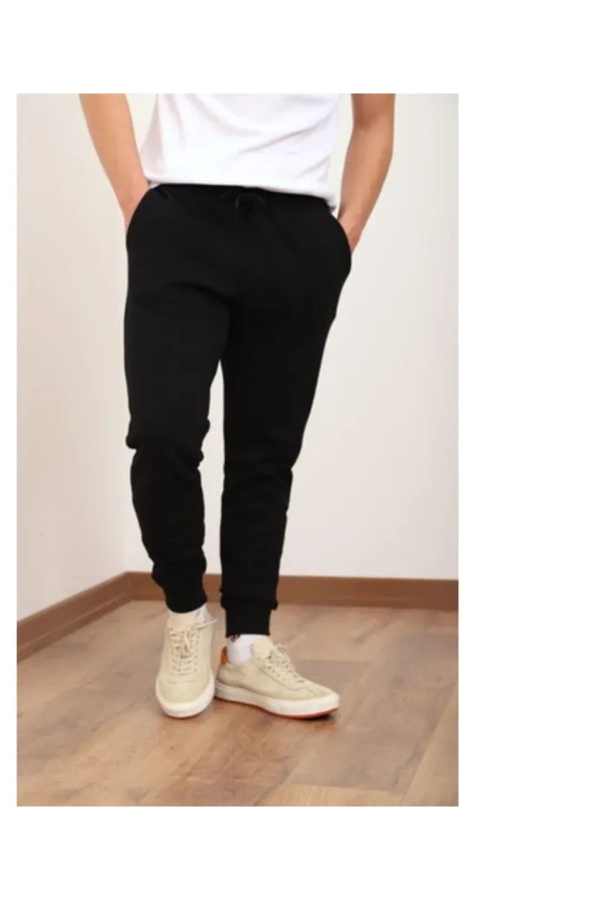FUNSTYLE Pantaloni De Trening De Vară Cu 2 Fire Pentru Bărbați, Negru, Cu Tăietură Zilnică, Cu Nervuri Masculin - XL