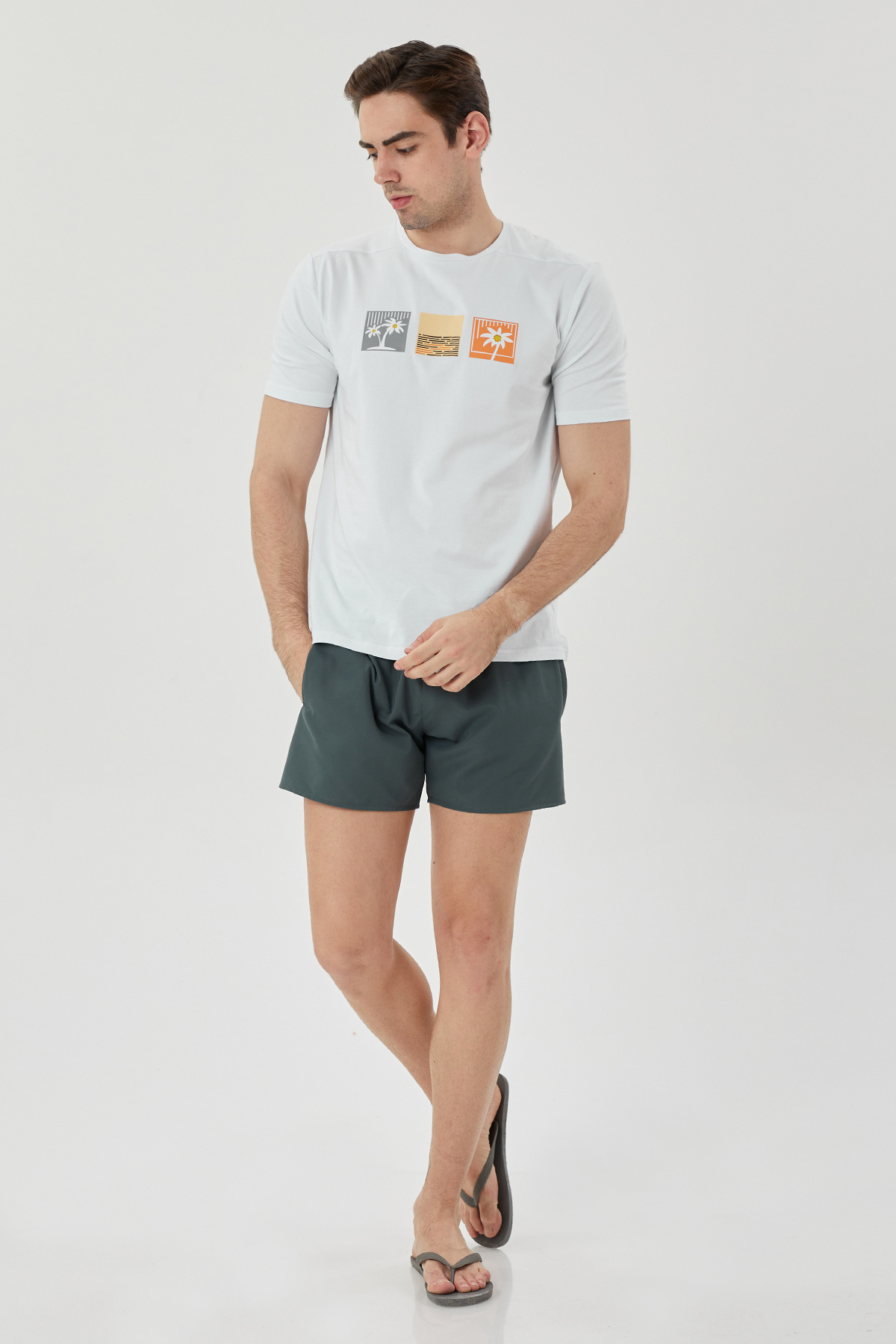 Men's Gray Sea and Pool Shorts
