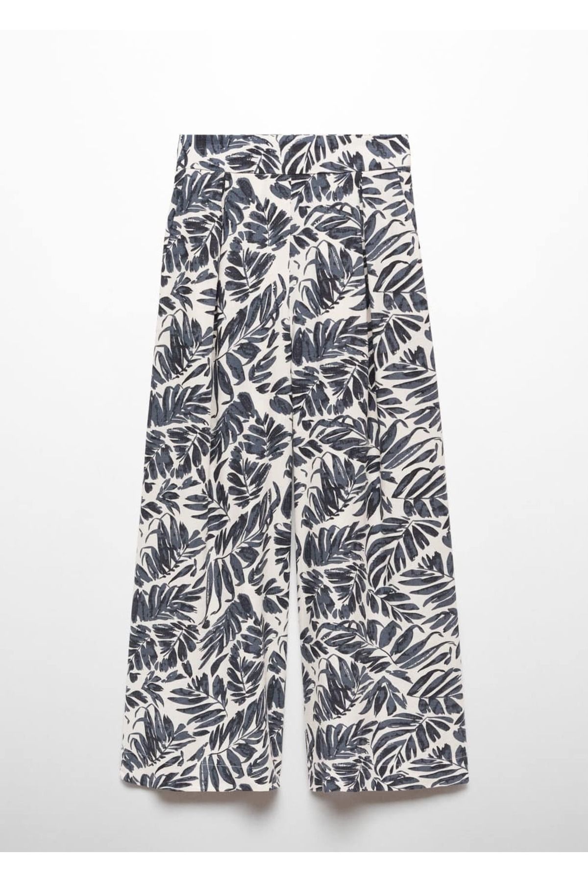 MANGO Woman-Tropical Patterned Linen Pants 3