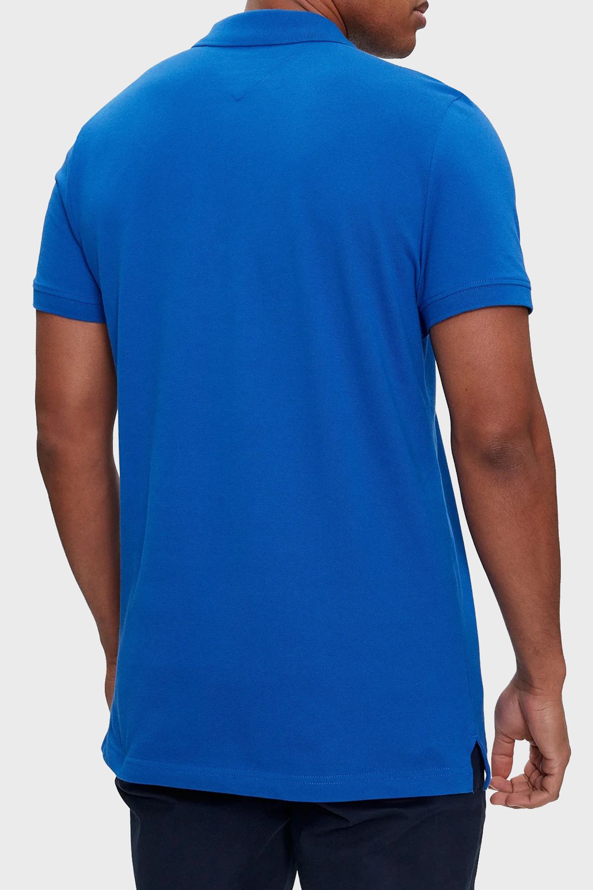 تی شرت یقه پولو آبی مردانه پنبه اسکینی مناسب چوگان yaka tring dm0dm18312 c6p Tommy Jeans