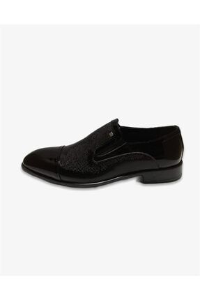 Erkek Siyah Parlak Klasik Ayakkabı K4K1K5K3KLASIK