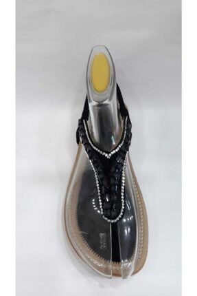 Kadın Siyah Boncuklu Sandalet G002024