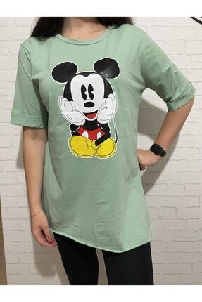 Kadın Mıckey Mouse Baskılı T-shirt 5371001