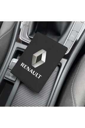 Özel Tasarım Renault Logolu Siyah Ruhsat Kılıfı 113715-SRENO