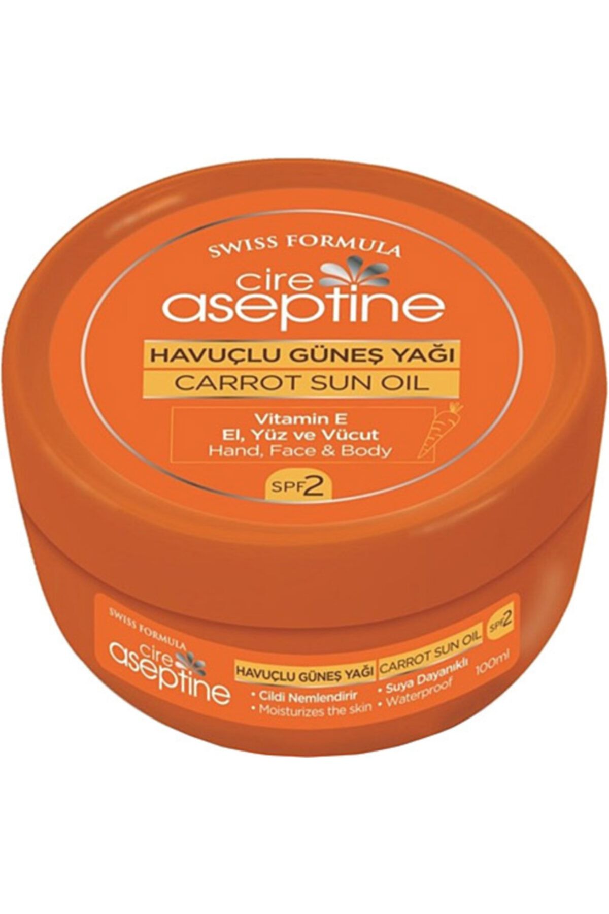 Cire Aceptıne Sun Havuçlu Güneş Yağı Kavanoz 100ml