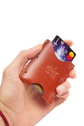 Pocket Wallet© / Hakiki Deri El Yapımı Taba Ince Unisex Cüzdan / Kartlık G0171