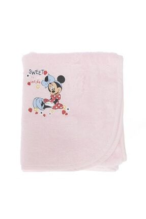 Minnie Mouse Disney Lisans Nakışlı Bambu Yenidoğan Bebek Pelerini 80x80 EVTEKSTILI-495489