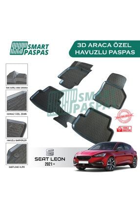 Seat Yeni Leon Paspas Mk4 3d Havuzlu Paspas SMRTSEAT15
