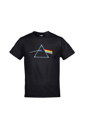 Unisex Siyah Pink Floyd The Dark Side Of The Moon Ön Arka Baskılı Tshirt ORJ-TM-248