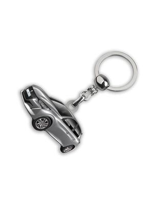 Gümüş Gri Peugeot 208 Damla Baskılı Metal Otomobil Anahtarlığı - Krom Kaplamalı 100728P208GUMUS