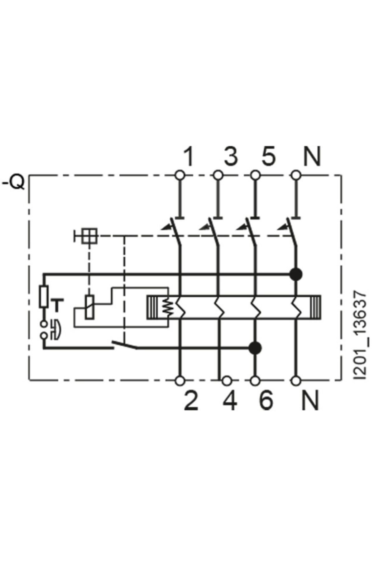 Siemens-Three Phase Residual Current Relay 4x63 Ampere 30ma 4