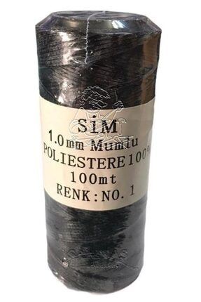 Mumlu Iplik 1 Mm Siyah 01 100mt (leathercraft, Deri Hobi) sim1406