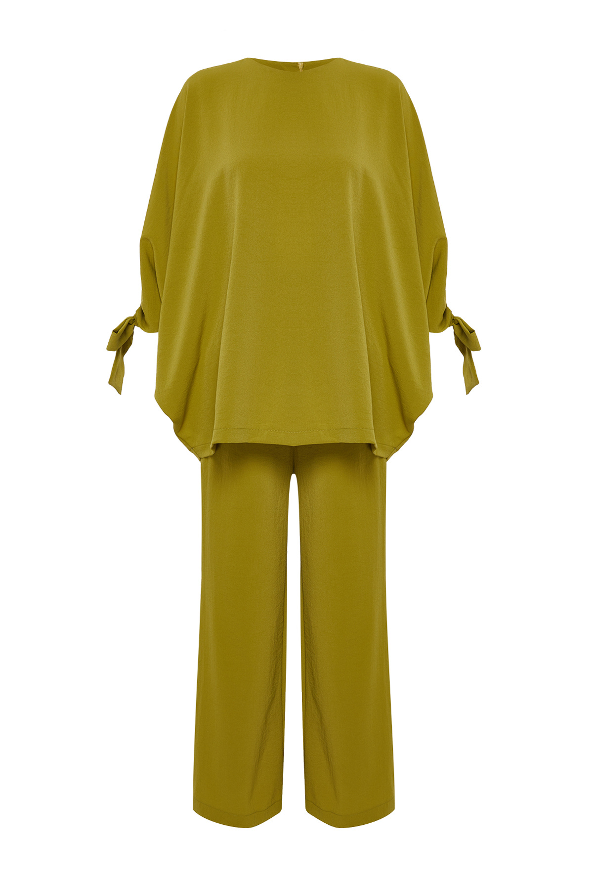 Trendyol Modest-Zöld denevér ujjú szőtt aerobin tunika-nadrág szett TCTSS23US00043 7