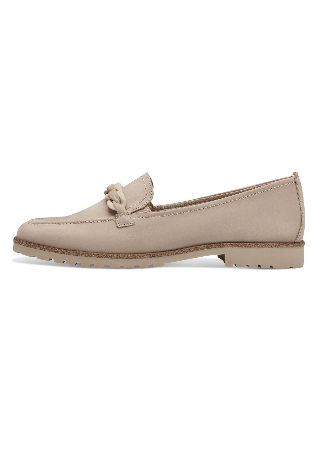 Tamaris-Damen Sportliche Halbschuhe Slipper 1-24200-42 Grau 341 Taupe Leder mit TOUCH-IT 3