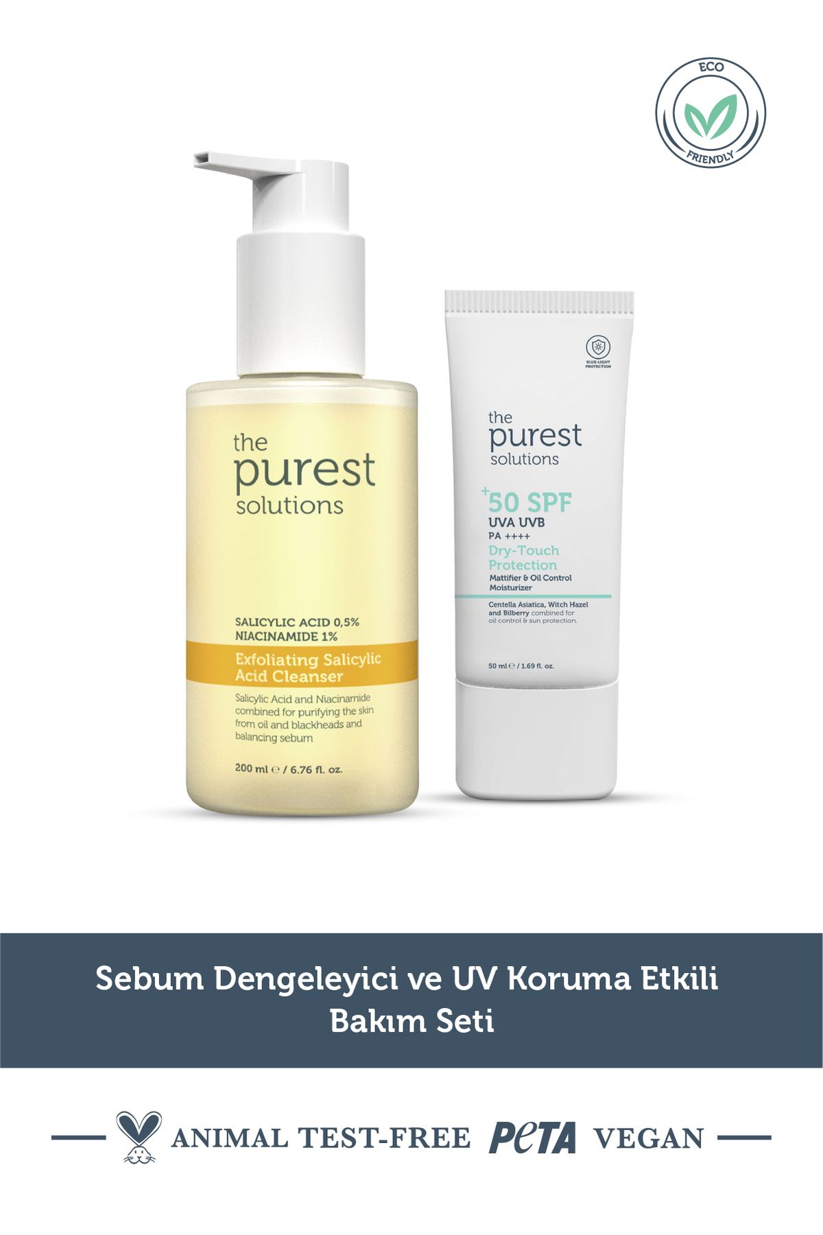 ست مراقبت پوست تعادل SEBUM و محافظت از اشعه ماورا پیورست سولوشن The Purest Solutions