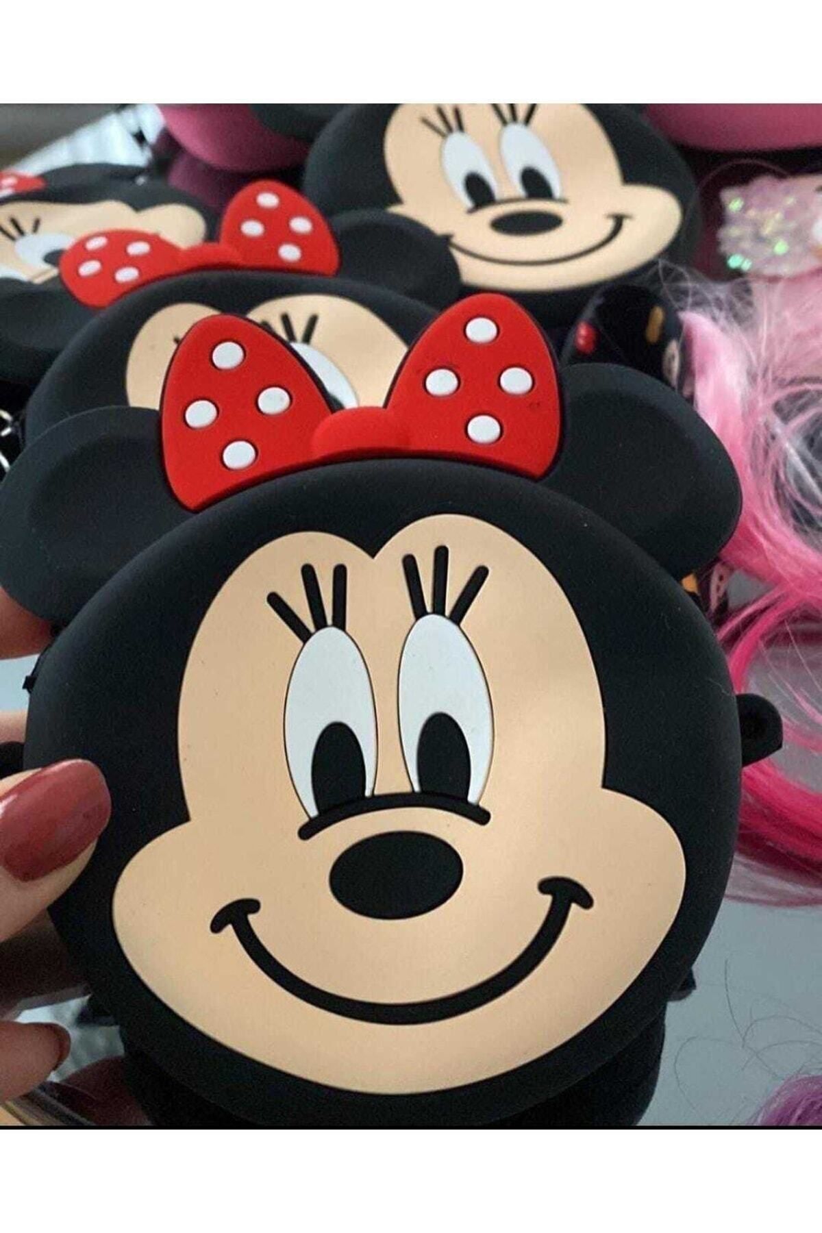 Minnie Mouse Kız Çocuk Silikon Çanta Cüzdan.